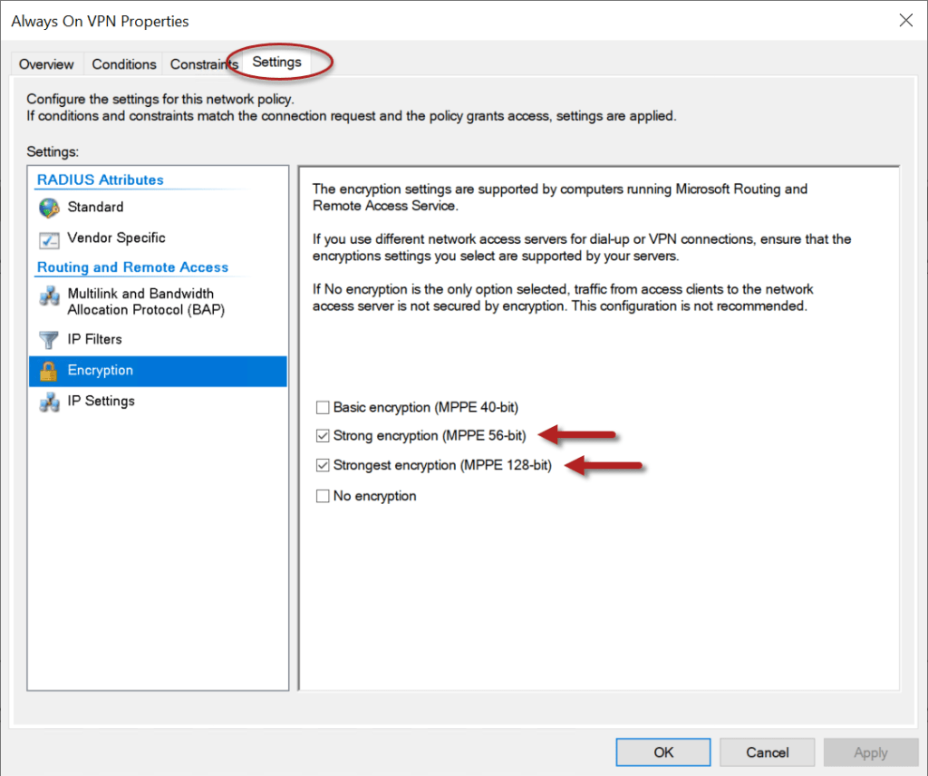 Always On VPN IKEv2 Policy Mismatch Error
